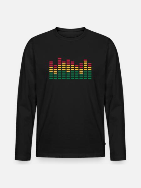equalizer - Männer Premium Bio Langarmshirt - Schwarz