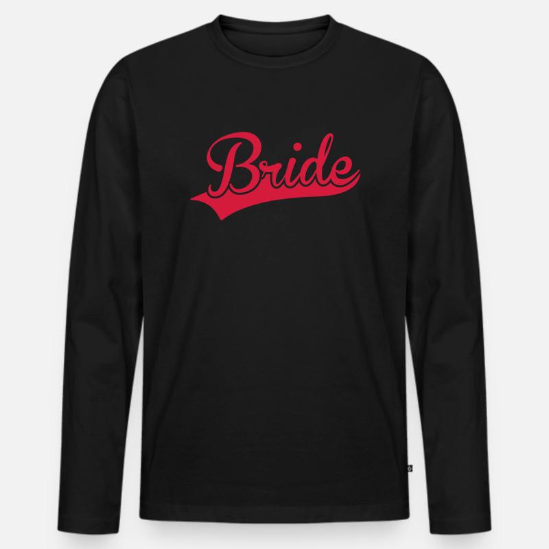 bride - Männer Premium Bio Langarmshirt - Schwarz