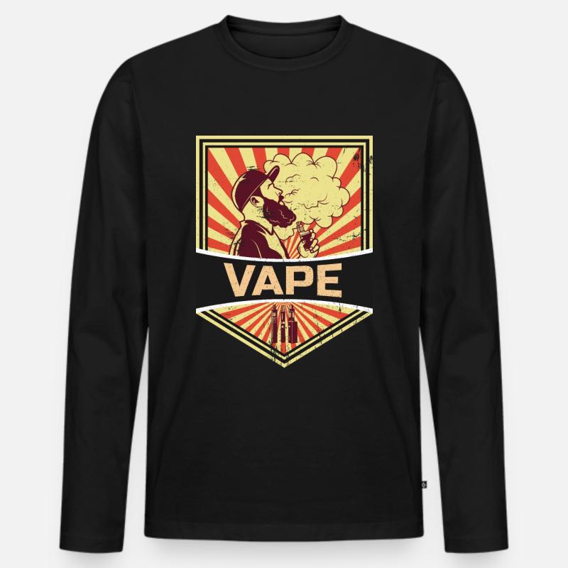 Vape Propaganda - Männer Premium Bio Langarmshirt - Schwarz