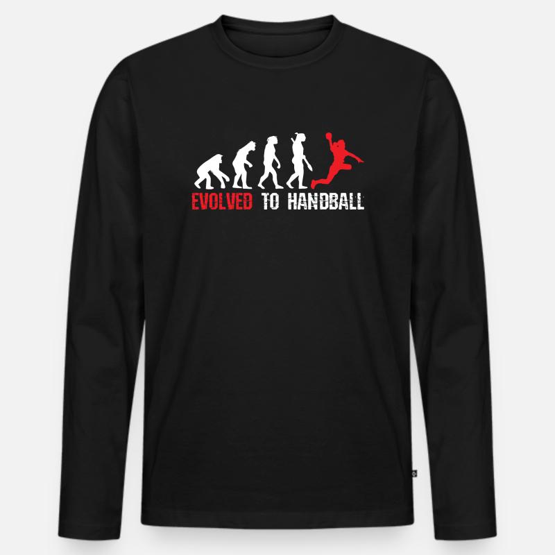 Développé pour l'évolution du handball - T-shirt manches longues Premium bio Homme - noir