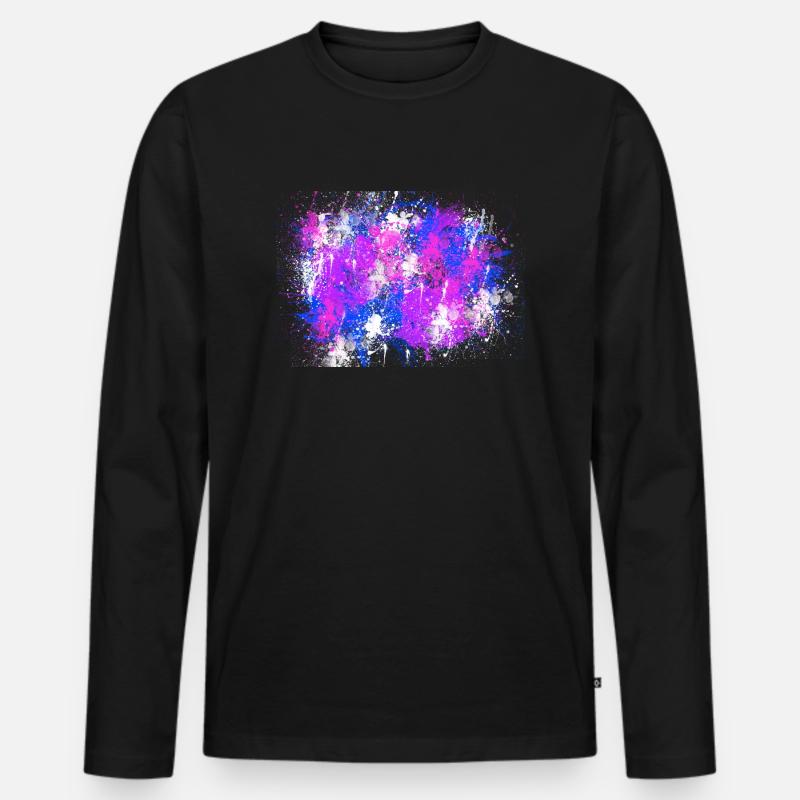 Farbenfoh - Männer Premium Bio Langarmshirt - Schwarz