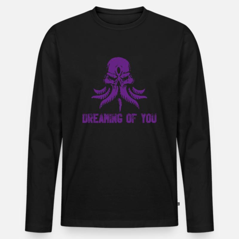 Träumen von Ihnen - Männer Premium Bio Langarmshirt - Schwarz
