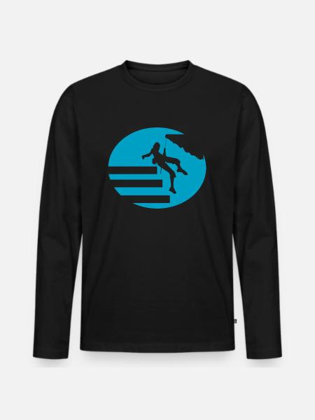 Bouldering Climbing Climbing - Men's Premium Organic Long Sleeve Shirt - black