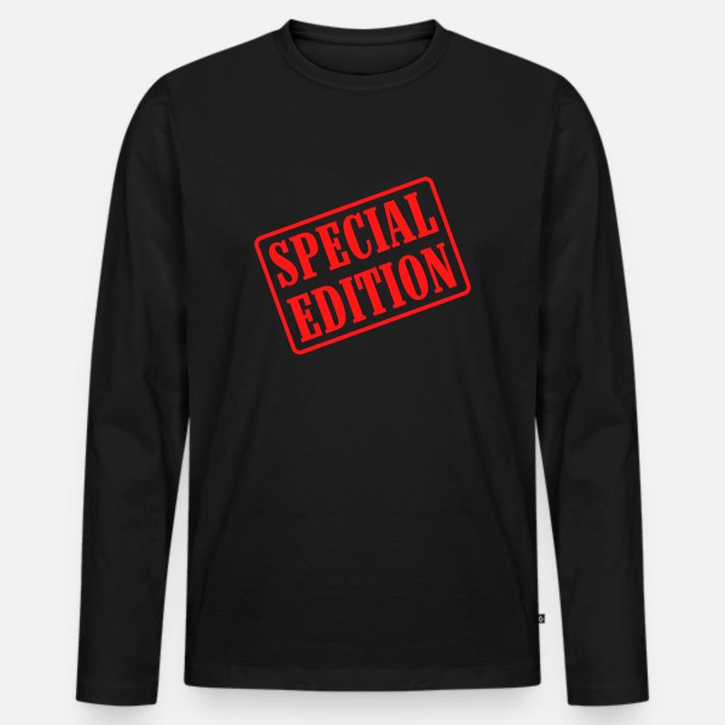 Special Edition - Männer Premium Bio Langarmshirt - Schwarz