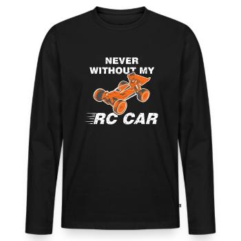 Never Without My RC Car - RC Auto Fan - Männer Premium Bio Langarmshirt - Schwarz - Vorne - Nico (187cm)