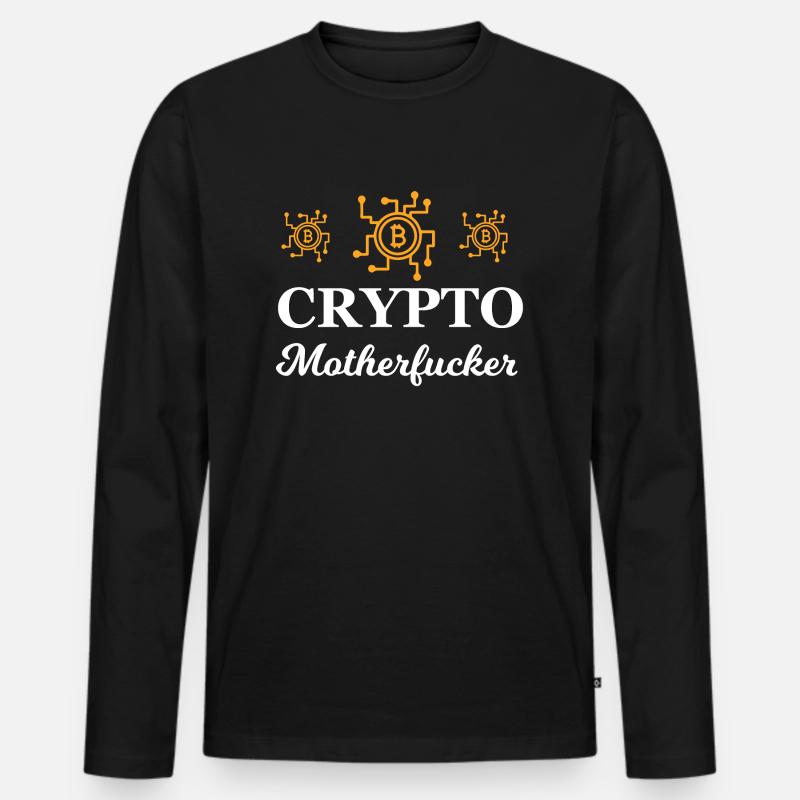 Crypto Bitcoin Trading - Männer Premium Bio Langarmshirt - Schwarz
