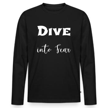 cultivating courage gift courage - Männer Premium Bio Langarmshirt - Schwarz - Vorne - Nico (187cm)