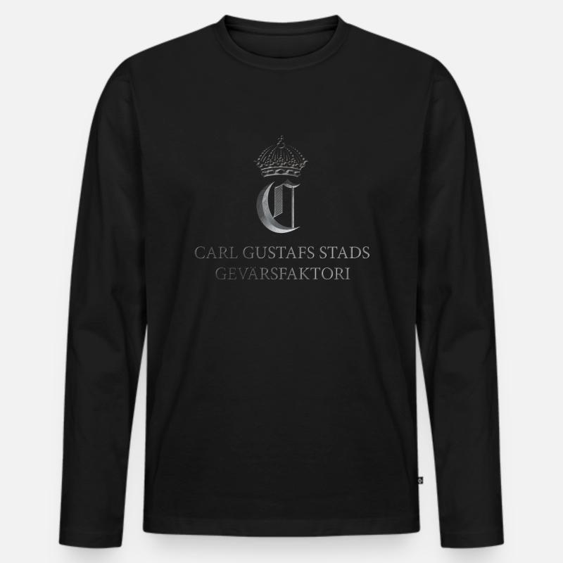 schwede - Männer Premium Bio Langarmshirt - Schwarz
