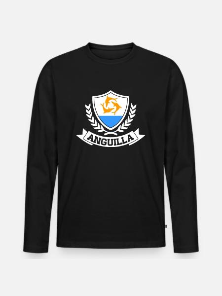 Anguilla - Men's Premium Organic Long Sleeve Shirt - black