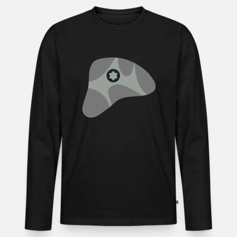 Bouldergriff, Klettergriff - Männer Premium Bio Langarmshirt - Schwarz