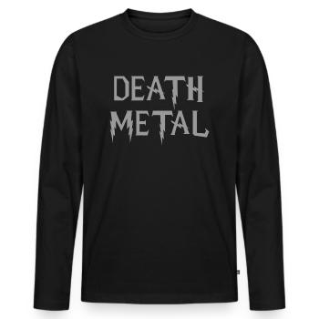 Death Metal - T-shirt manches longues Premium bio Homme - noir - Devant - Nico (187cm)