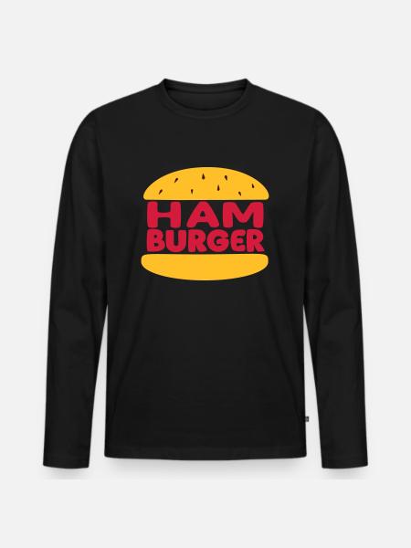 Hamburgers - the original burger! - Men's Premium Organic Long Sleeve Shirt - black