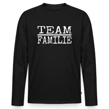 heureux grand-mère vintage béni cadeau anniversaire - T-shirt manches longues Premium bio Homme - noir - Devant - Nico (187cm)