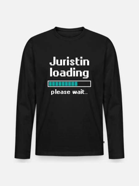 Abogado que carga el regalo de la profesión de la justicia de la ley - Camiseta ecológica prémium de manga larga para hombre - negro