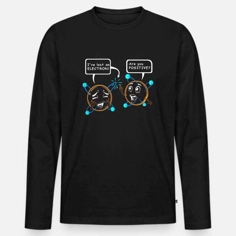 Wissenschaft - Männer Premium Bio Langarmshirt - Schwarz