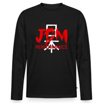 JDM Performance Tuning - Männer Premium Bio Langarmshirt - Schwarz - Vorne - Nico (187cm)