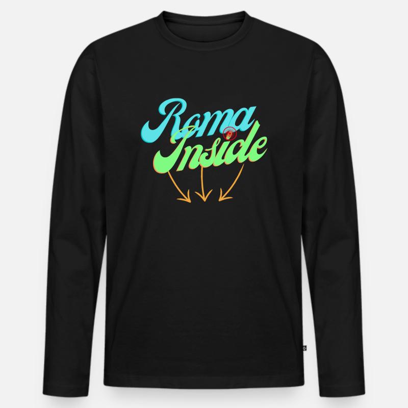 Rom Inside - Männer Premium Bio Langarmshirt - Schwarz