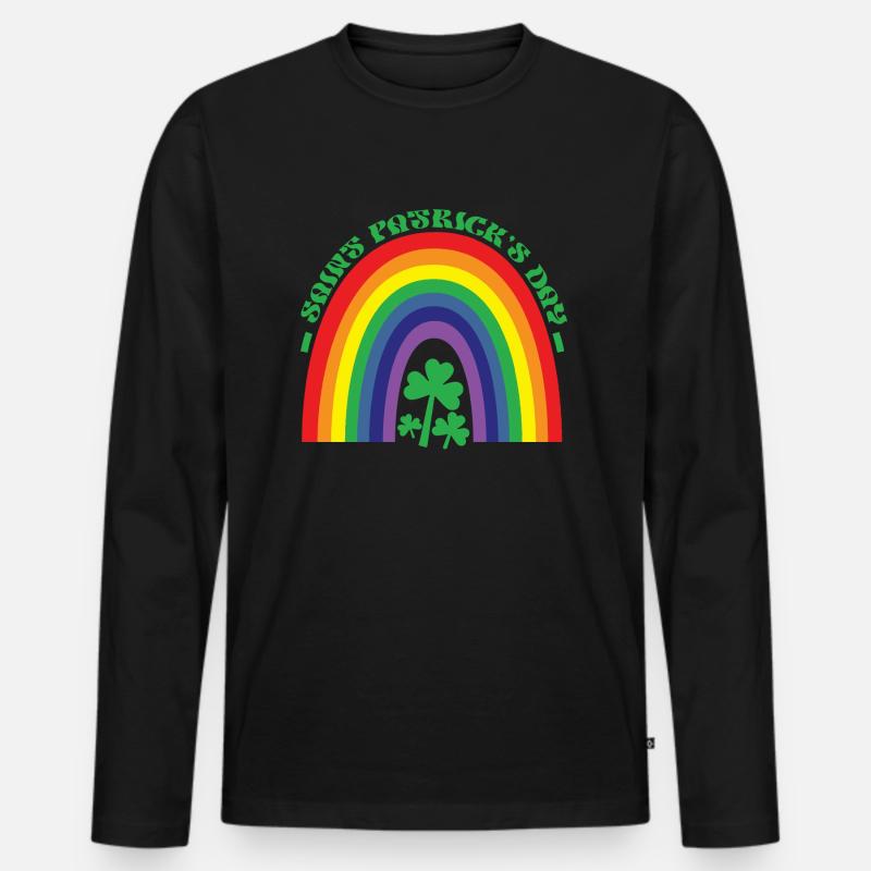 St. Patrick's Day - Männer Premium Bio Langarmshirt - Schwarz
