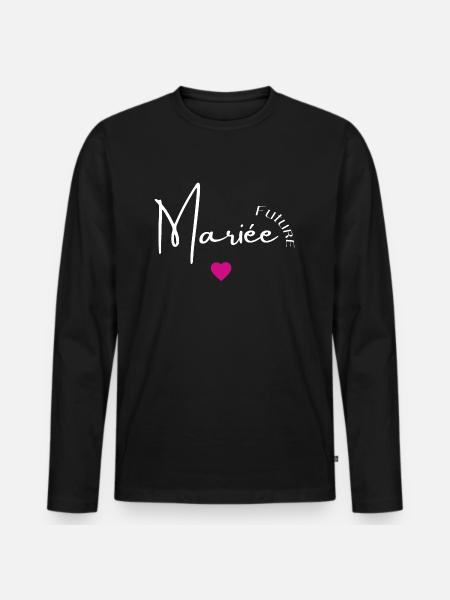 La future mariée - T-shirt manches longues Premium bio Homme - noir