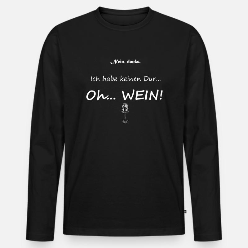 Durst, weiß - Männer Premium Bio Langarmshirt - Schwarz