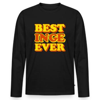 Inge Vorname Lustiges Geschenk - Männer Premium Bio Langarmshirt - Schwarz - Vorne - Nico (187cm)
