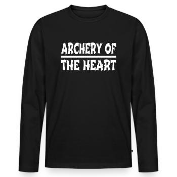 birthday present emotional intimacy dating tips - Men's Premium Organic Long Sleeve Shirt - black - Front - Nico (187cm)