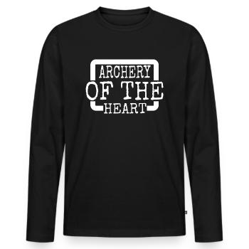 present idea birthday present idea - Men's Premium Organic Long Sleeve Shirt - black - Front - Nico (187cm)