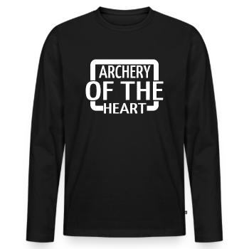 emotional intimacy archery practice - Men's Premium Organic Long Sleeve Shirt - black - Front - Nico (187cm)