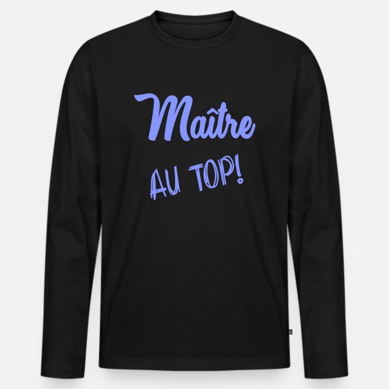 MEISTER - Männer Premium Bio Langarmshirt - Schwarz