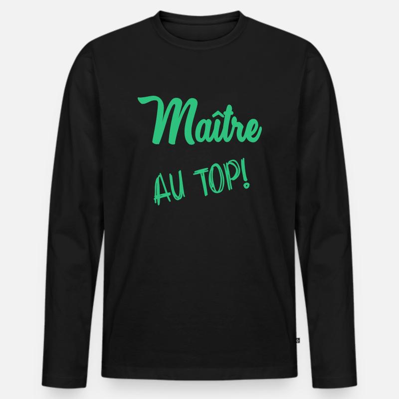 MEISTER - Männer Premium Bio Langarmshirt - Schwarz