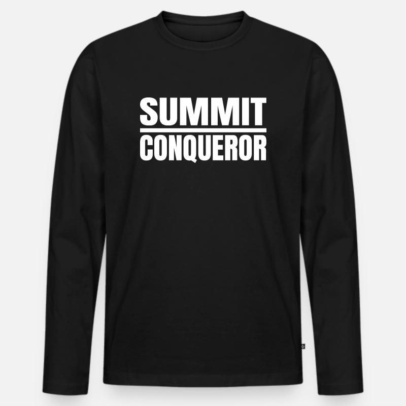alpine climbing experiences - Männer Premium Bio Langarmshirt - Schwarz