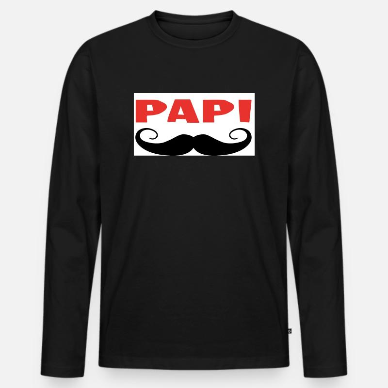 Opa - Männer Premium Bio Langarmshirt - Schwarz
