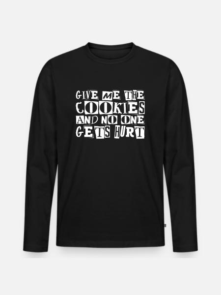 Biscuits Noël Rançon Note - T-shirt manches longues Premium bio Homme - noir