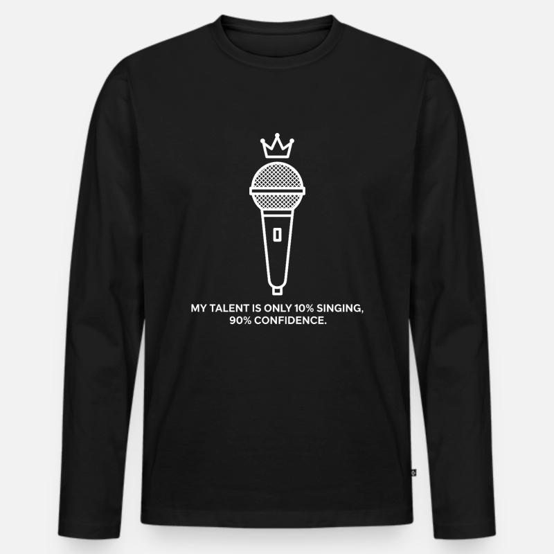 10% Talent, 90% Selbstvertrauen - Männer Premium Bio Langarmshirt - Schwarz