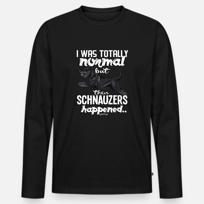 schnauzershappened3 - Männer Premium Bio Langarmshirt - Schwarz