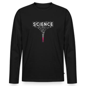 Science Science Teacher Student Gift Shirt - Men's Premium Organic Long Sleeve Shirt - black - Front - Nico (187cm)