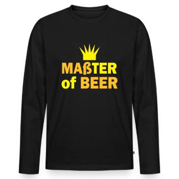 maß bier - Männer Premium Bio Langarmshirt - Schwarz - Vorne - Nico (187cm)