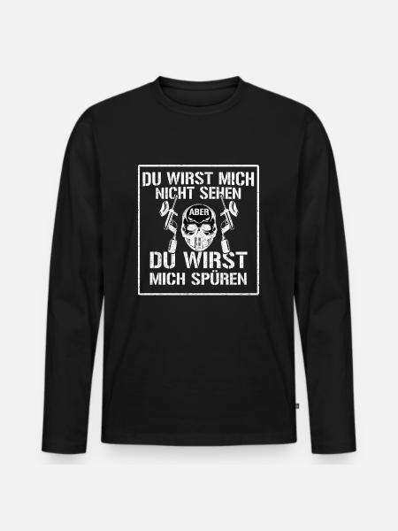 Paintball Gotcha - Männer Premium Bio Langarmshirt - Schwarz