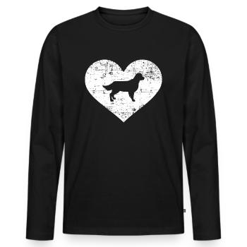 Golden Retriever - T-shirt manches longues Premium bio Homme - noir - Devant - Nico (187cm)