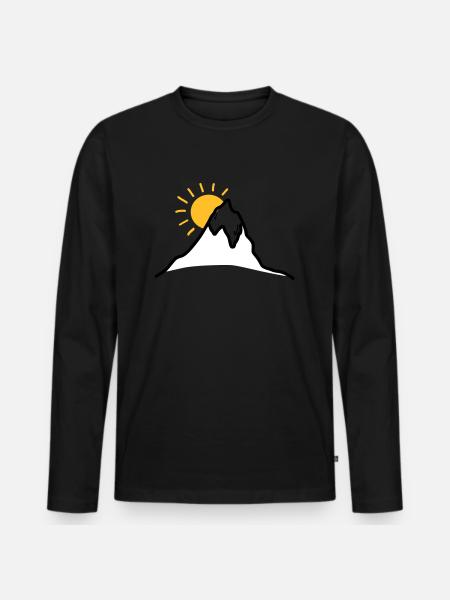 Sunrise - T-shirt manches longues Premium bio Homme - noir