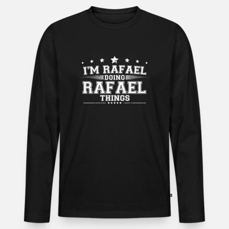 Rafael - Männer Premium Bio Langarmshirt - Schwarz