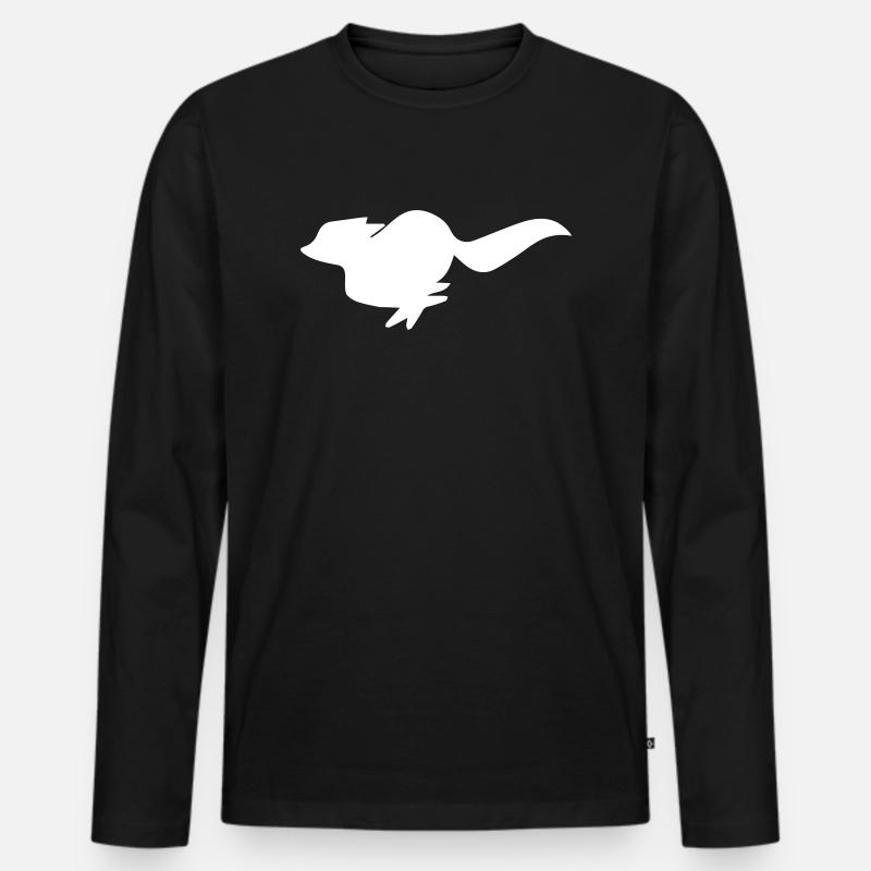 fuchs - Männer Premium Bio Langarmshirt - Schwarz