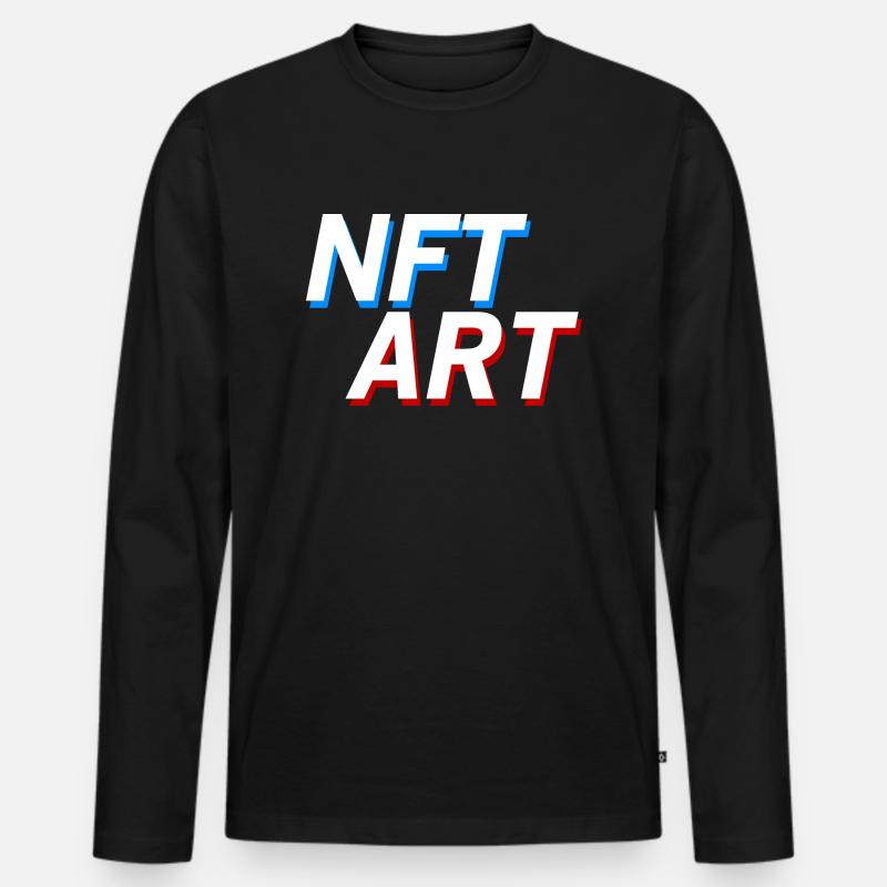 NFT ART - NFT Kunst - Männer Premium Bio Langarmshirt - Schwarz