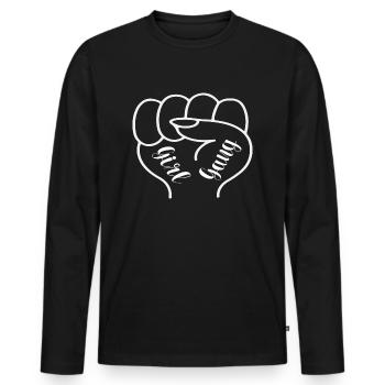 Girl Gang - Men's Premium Organic Long Sleeve Shirt - black - Front - Nico (187cm)