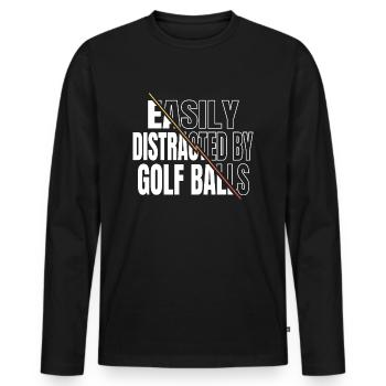 Golfbag GolfLove GolfGift Puter Golfmom - T-shirt manches longues Premium bio Homme - noir - Devant - Nico (187cm)