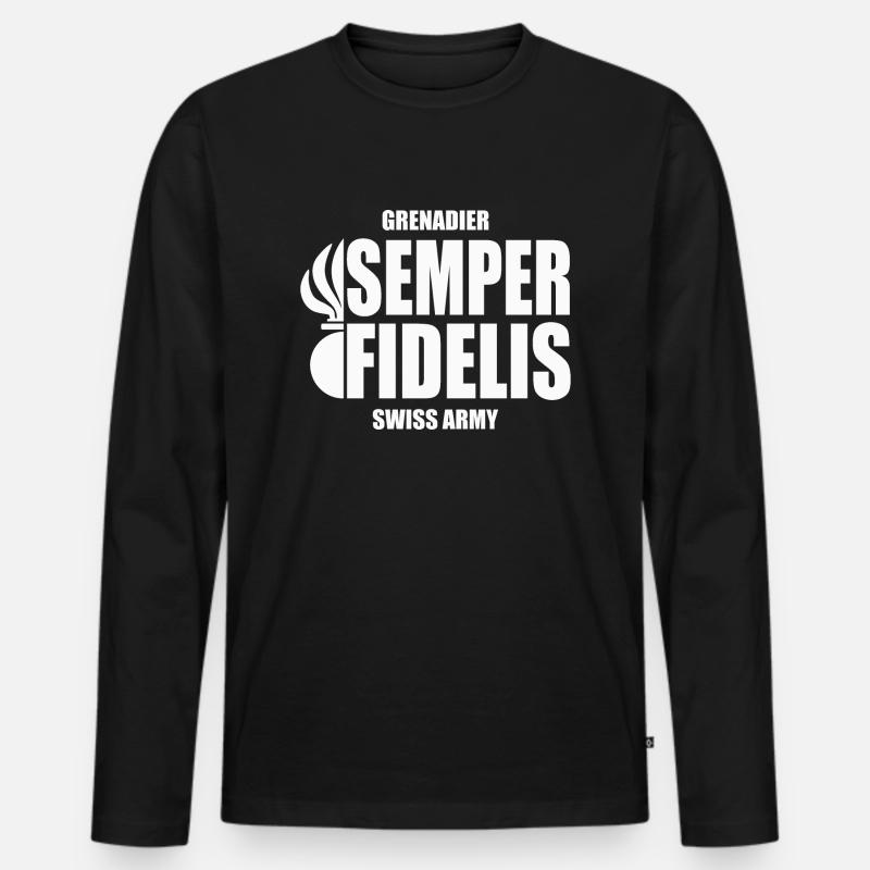 Grenadier - Männer Premium Bio Langarmshirt - Schwarz