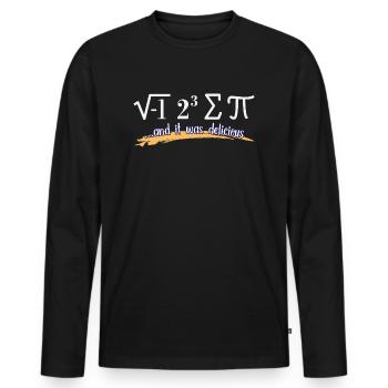 et c’était délicieux, Mathefan, amoureux des mathématiques - T-shirt manches longues Premium bio Homme - noir - Devant - Nico (187cm)