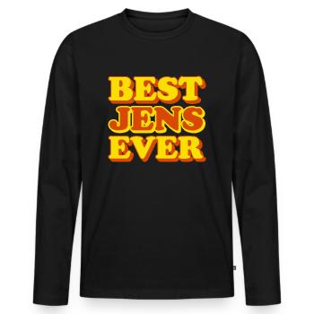 Jens Prénom Drôle Cadeau - T-shirt manches longues Premium bio Homme - noir - Devant - Nico (187cm)