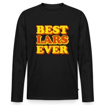 Cadeau amusant avec prénom Lars - T-shirt manches longues Premium bio Homme - noir - Devant - Nico (187cm)