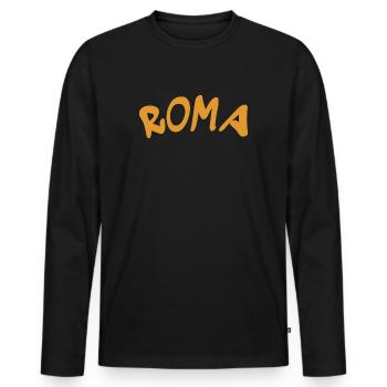 Rome - Rome - Italie - Italie - Italie - T-shirt manches longues Premium bio Homme - noir - Devant - Nico (187cm)